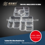 multi cavities of compartment lunch box mould