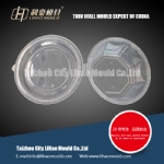 thin wall round container mould with lid