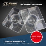 thin wall fiave compartment lunch box mould