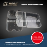 special shape of thin wall compartment lunch box mould