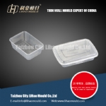 PP thin wall square container mould solution