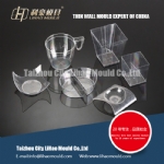 PS square thin wall cup mould supplier
