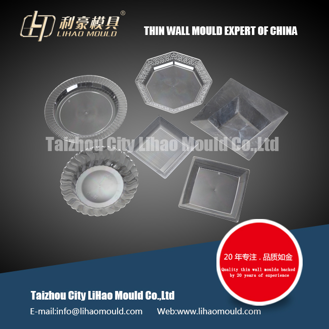 PS square thin wall plate mould